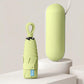 Portable 5-Fold Dual-Purpose Capsule Umbrella With Box Black Coating UV Protection Sun Umbrella