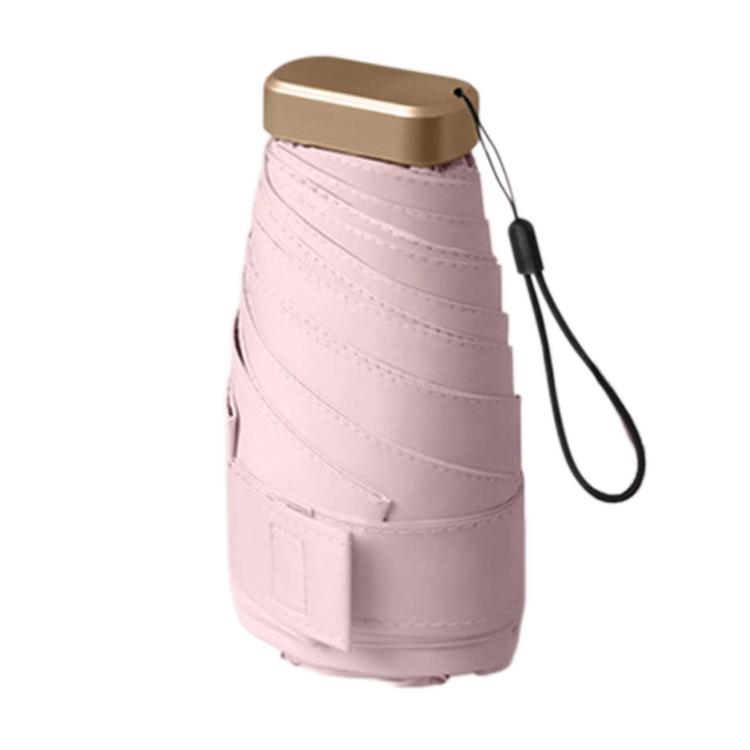 Mini 6-Fold Sun Umbrella Dual-Use UV Protection Parasol For Rain & Shine, No Box, With Box