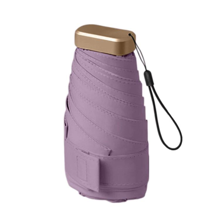 Mini 6-Fold Sun Umbrella Dual-Use UV Protection Parasol For Rain & Shine, No Box, With Box