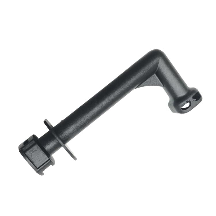 Pressure washer water outlet hose connector, black elbow fitting with circular insert tab