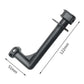 Pressure washer water outlet hose connector, black L-tube, 51mm and 122mm size shown