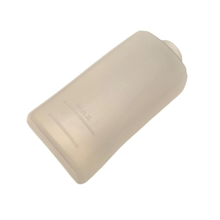 Waste water tank replacement for window vacuum, light beige translucent angled view