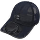 Solar Fan Hat with 3-Speed Adjustable Cooling Rechargeable Sun Cap Mesh Breathable Baseball Visor