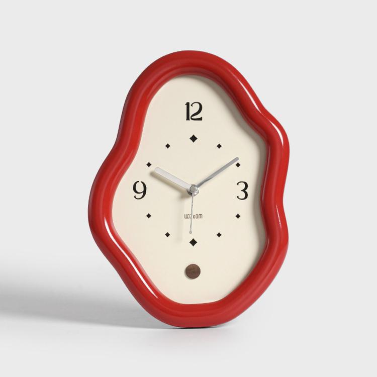 wozoom Modern Irregular Desk Clock Silent Table Clocks For Living Room Decor