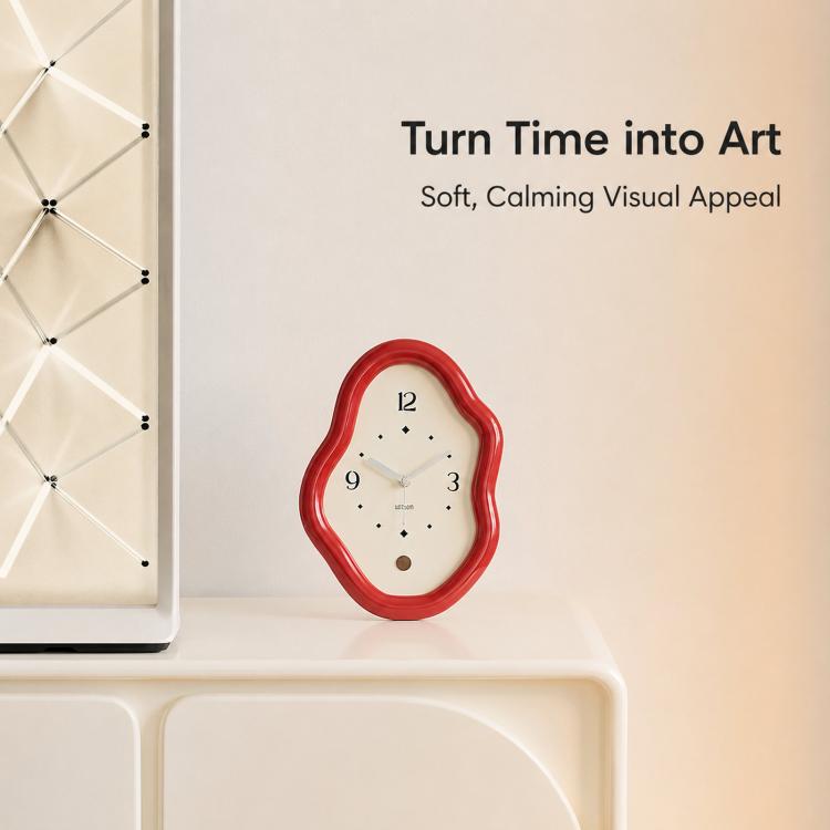 wozoom Modern Irregular Desk Clock Silent Table Clocks For Living Room Decor