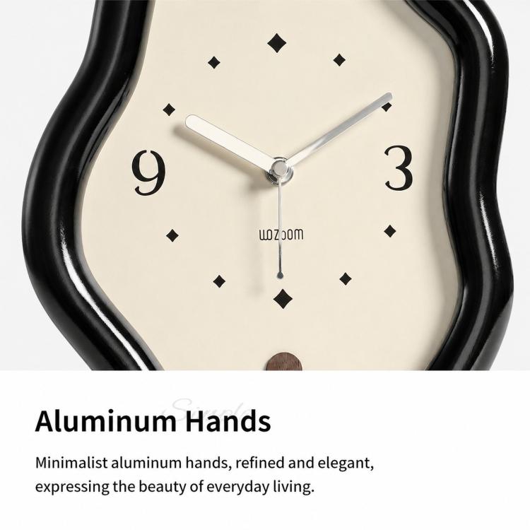 wozoom Modern Irregular Desk Clock Silent Table Clocks For Living Room Decor