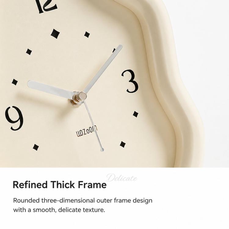 wozoom Modern Irregular Desk Clock Silent Table Clocks For Living Room Decor