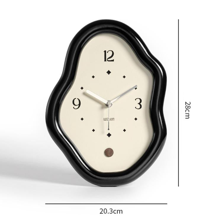 wozoom Modern Irregular Desk Clock Silent Table Clocks For Living Room Decor