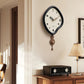 wozoom Irregular Pendulum Wall Clock Silent Quartz Clock For Living Room Decor
