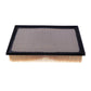 Air filter element side view showing pleated filter surface in black frame