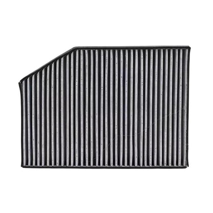 Cabin air filter for BMW X3/X4, black frame with pleated gray fibers
