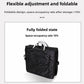 Black foldable trunk storage box fully folded with top carry handle