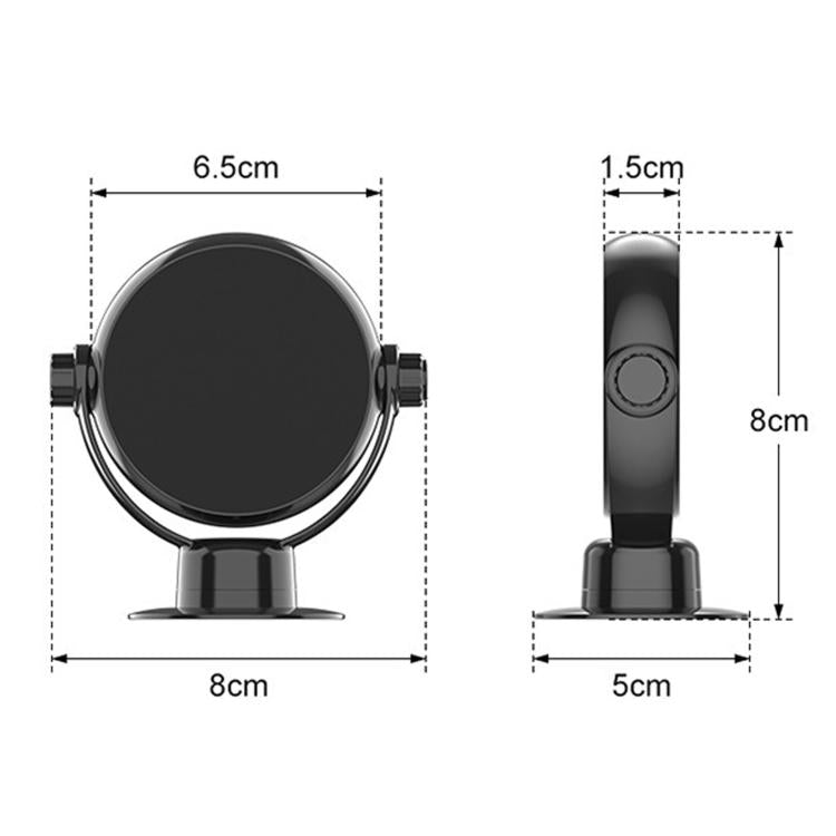 Dual-Axis Rotatable Magnetic Car Phone Mount Foldable Auto Navigation Bracket, Dual-Axis Rotatable Magnetic Mount