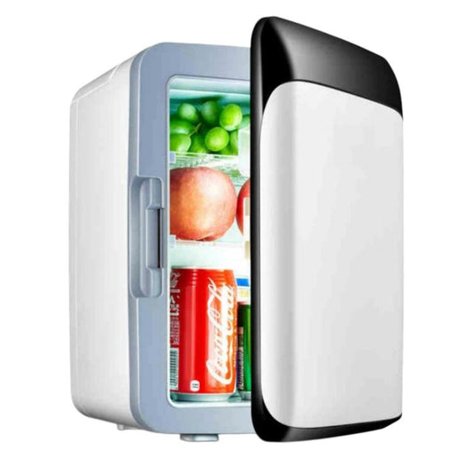 Vertical Mini Car Fridge Household Cooling & Warming Box For Cosmetics And Beverages US Plug, 10L White