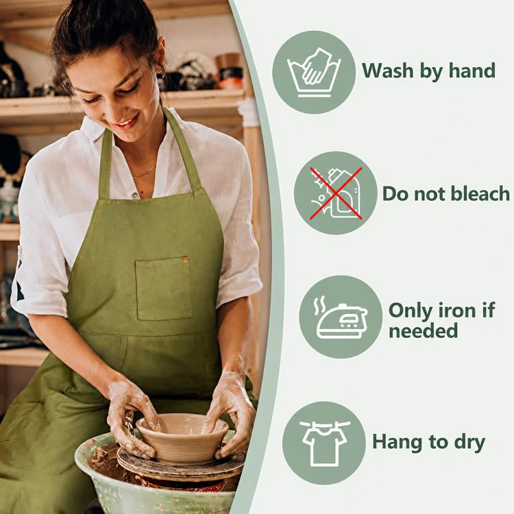 Split Leg Canvas Work Apron Multi-Pocket Adjustable Halter Neck Utility Apron With Leg Straps