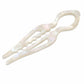 Clear white translucent U-shaped 2-prong hair pin bun holder in acetate