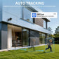 Outdoor-ready magnetic security camera mounted, with motion tracking lines shown