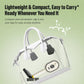 Portable electric spray hair massage brush with white handle and rounded comb head