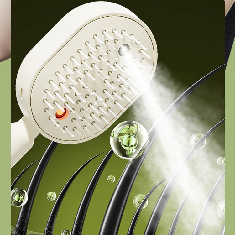 White round bristle head electric spray massage brush with mist plume