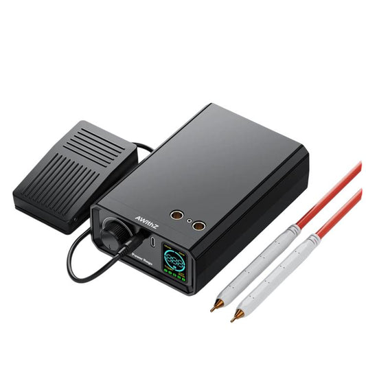 AWithZ UK1 Portable Spot Welder 9KW Color Screen Power Handheld Battery Welder with Pedal