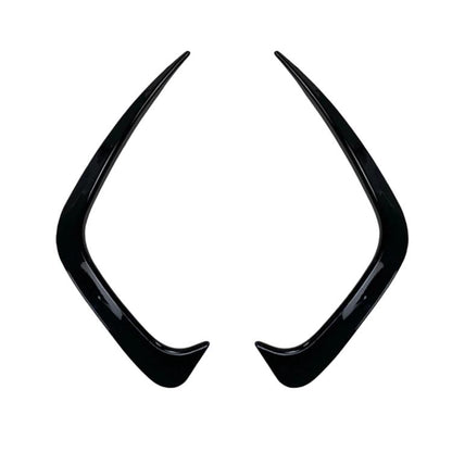 Rear wind knife decals, black, pair of aerodynamic trim pieces