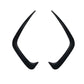 Rear wind knife decals, carbon-fiber style, pair of aerodynamic trim pieces