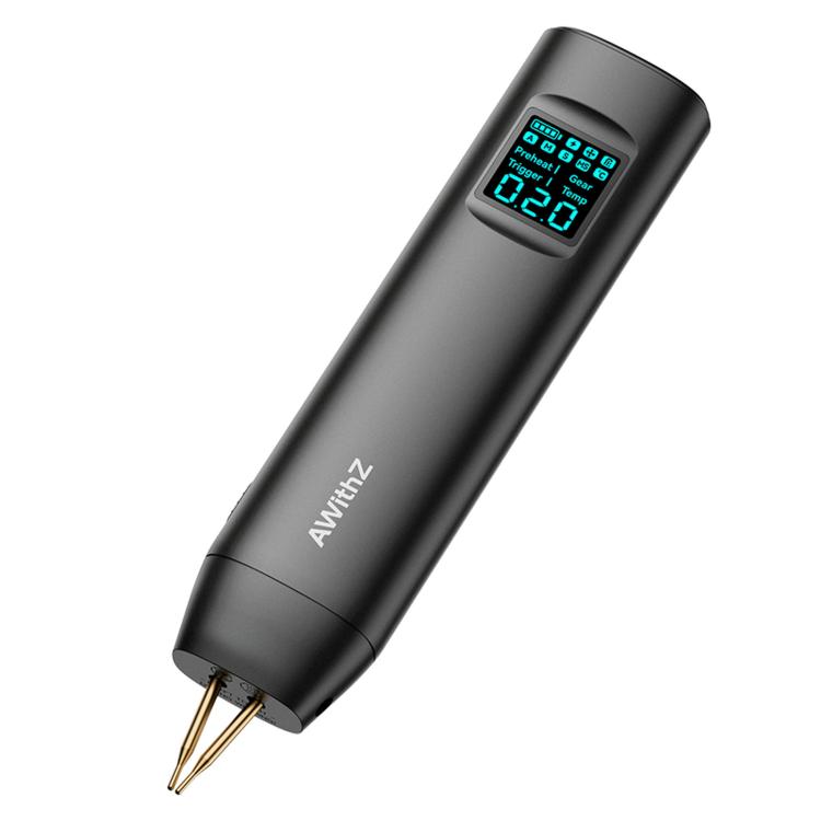 Portable battery spot welder with HD color screen and dual welding pins, black body