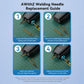 Welding needle replacement guide for handheld spot welder with soldering pins