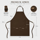 Polyester Bib Apron with Pockets Adjustable Neck Strap Water Resistant Chef Apron
