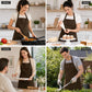 Polyester Bib Apron with Pockets Adjustable Neck Strap Water Resistant Chef Apron