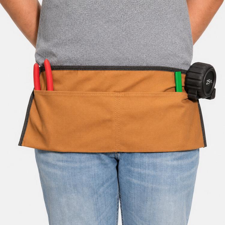 Canvas Waist Apron with Pockets Half Apron for Waiter Server Crafting Gardening