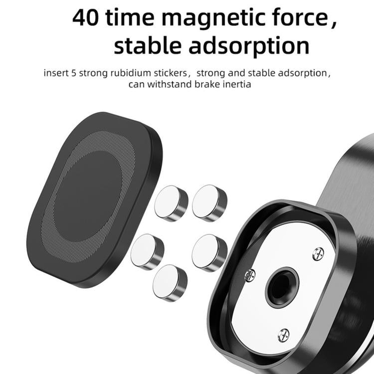 Magnetic phone holder with vent clip and paired metal magnet stickers