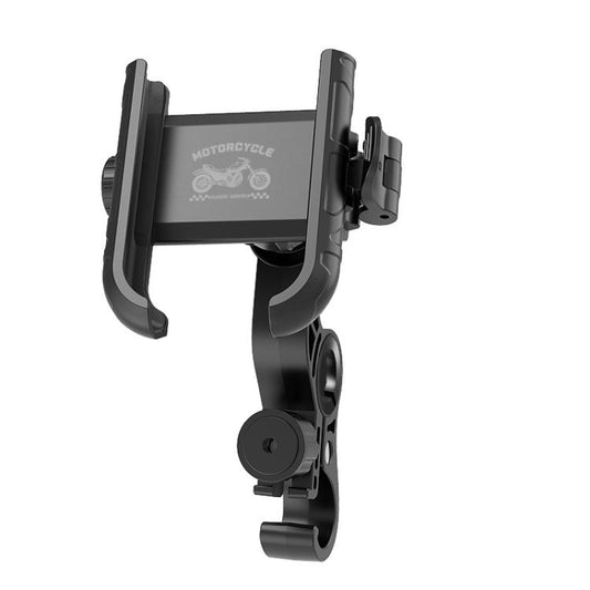 Motorcycle Phone Mount 360-degree Rotation Anti-Vibration Bike Holder, for Handlebar with Hook Black, for Handlebar With Hook Orange, for Rearview Mirror Black, for Rearview Mirror Orange
