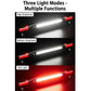 Red LED inspection light showing three light modes: high, medium, and red