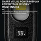 LED inspection light with LCD power display showing 98%