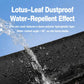 Black rain cover fabric with water droplets beading for water-repellent protection