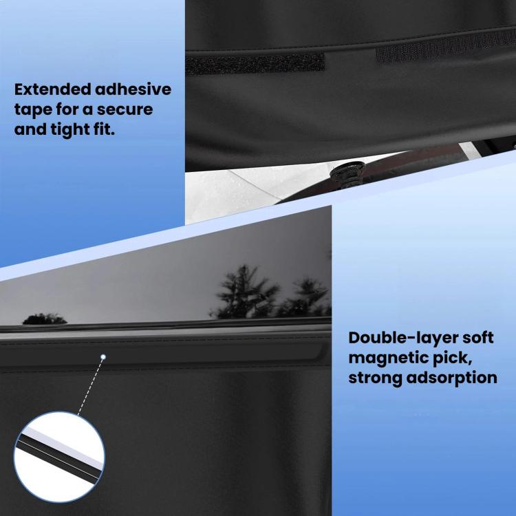 Black cover edge with adhesive tape and double-layer magnetic pickup attachment