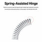 Spring-assisted hinge mechanism for waterproof marine audio speaker cover
