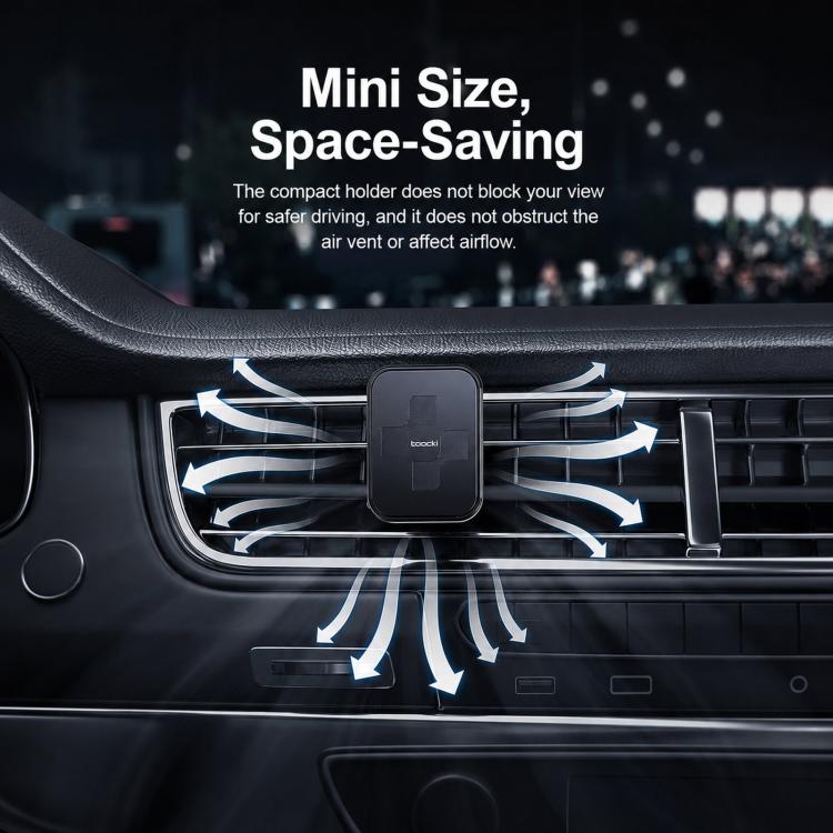 Toocki Magnetic Car Phone Mount with Fallproof Vent Hook Clip 360-degree Rotation