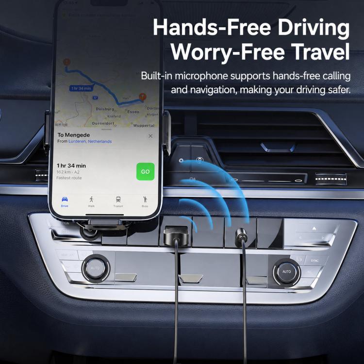Bluetooth aux audio receiver adapter with USB power cable and built-in mic