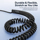 Bluetooth aux adapter with coiled TPU spring cable for flexible stretching
