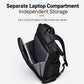 Black backpack with separate laptop compartment, shown at an angle