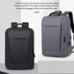 Laptop backpacks shown in black and gray, with front compartment and side zippers