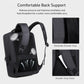 Laptop backpack with breathable mesh shoulder straps and side shoulder strap pocket