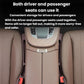 Beige car seat gap organizer with red inserts for driver and passenger seats