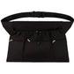 Black gardening apron bag with adjustable belt and front zipper pockets