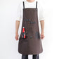 Crazy Horse BBQ Apron with Beer Bottle Holster Waterproof Cross Back Chef Grilling Apron