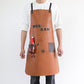 Crazy Horse BBQ Apron with Beer Bottle Holster Waterproof Cross Back Chef Grilling Apron