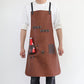 Crazy Horse BBQ Apron with Beer Bottle Holster Waterproof Cross Back Chef Grilling Apron