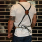 Crazy Horse BBQ Apron with Beer Bottle Holster Waterproof Cross Back Chef Grilling Apron